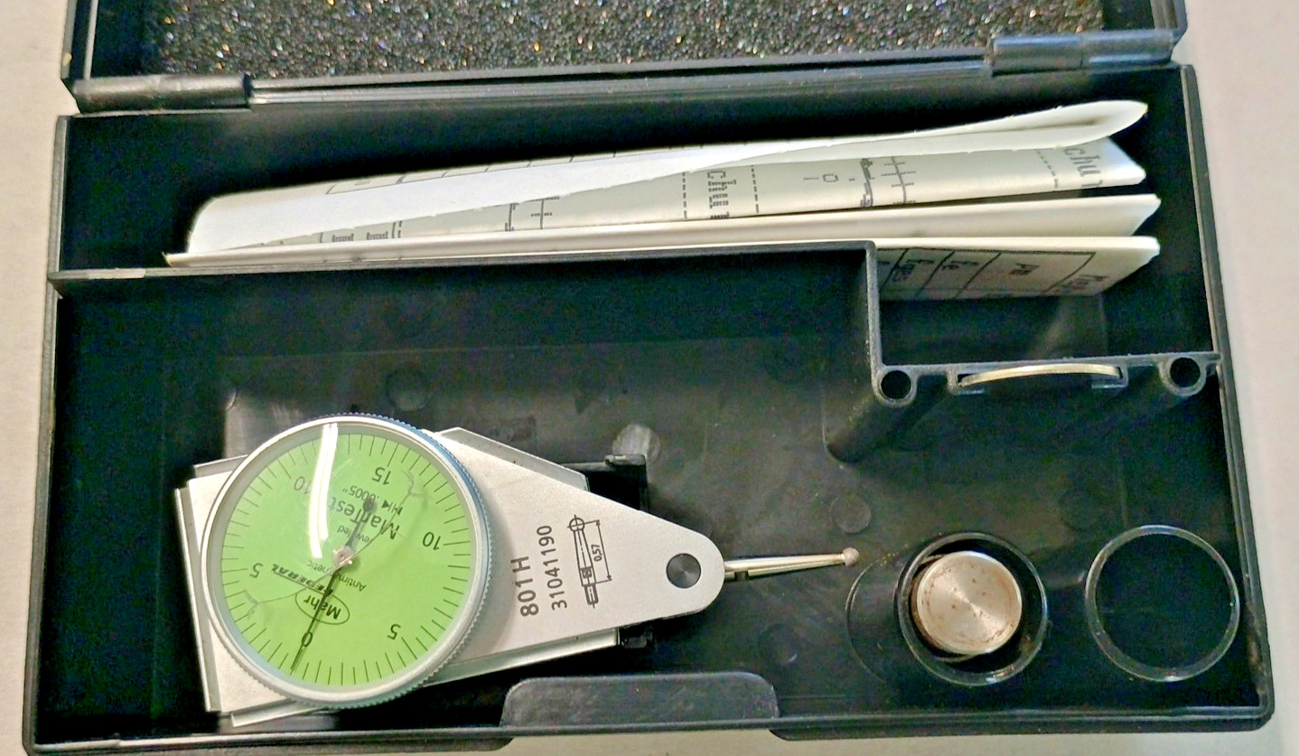 Mahr Type 801 H Dial Indicator No. 4303950-Lens is cracked — photo 2