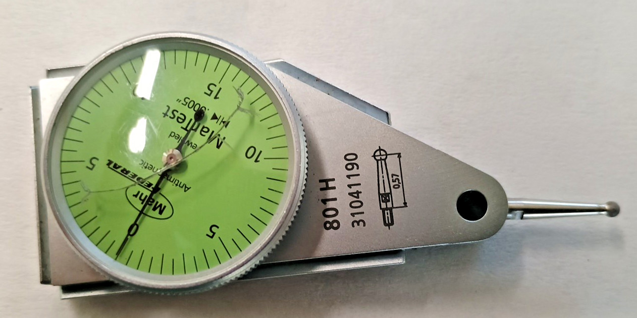 Mahr Type 801 H Dial Indicator No. 4303950-Lens is cracked — photo 3